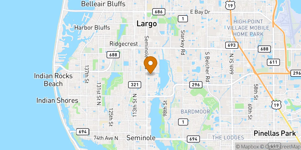 neighborhood map in Largo, FL