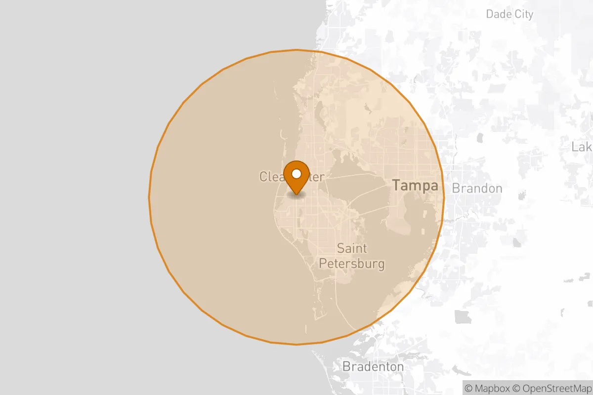 service area service area map in Largo, FL